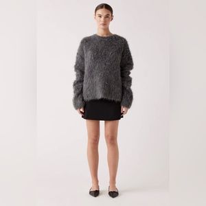 Ailee Fuzzy Sweater in Grey, NWT, Small